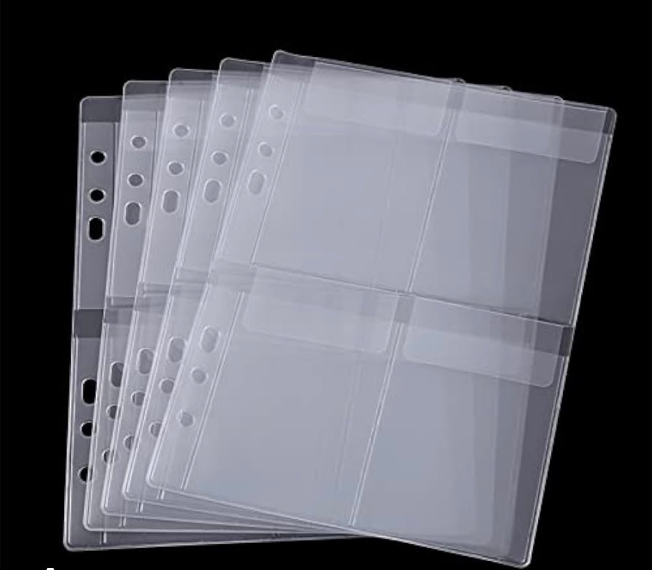 Transparent planner card holder