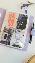 Transparent planner card holder